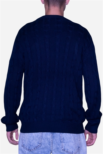 Basic - Cable Knit - Navy